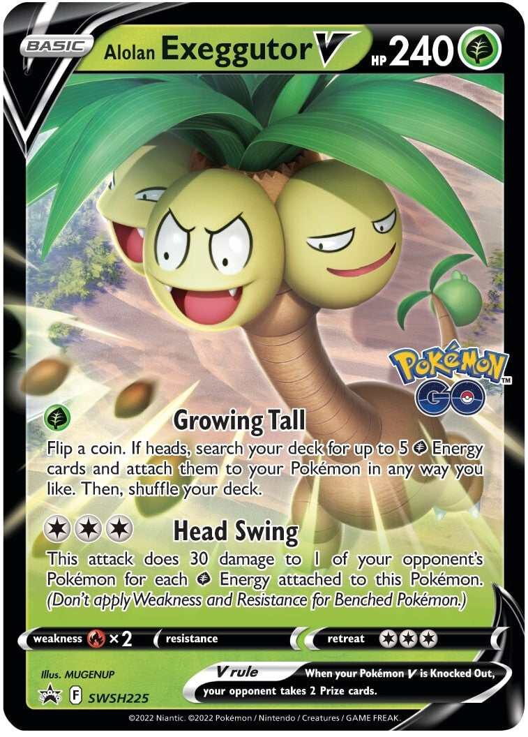 Alolan Exeggutor V (SWSH225) (Jumbo Card) [Sword & Shield: Black Star Promos] | Exor Games Dartmouth