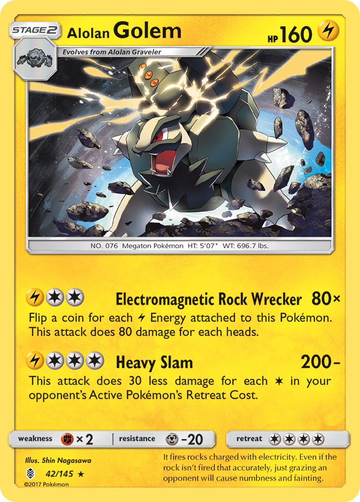 Alolan Golem (42/145) [Sun & Moon: Guardians Rising] | Exor Games Dartmouth