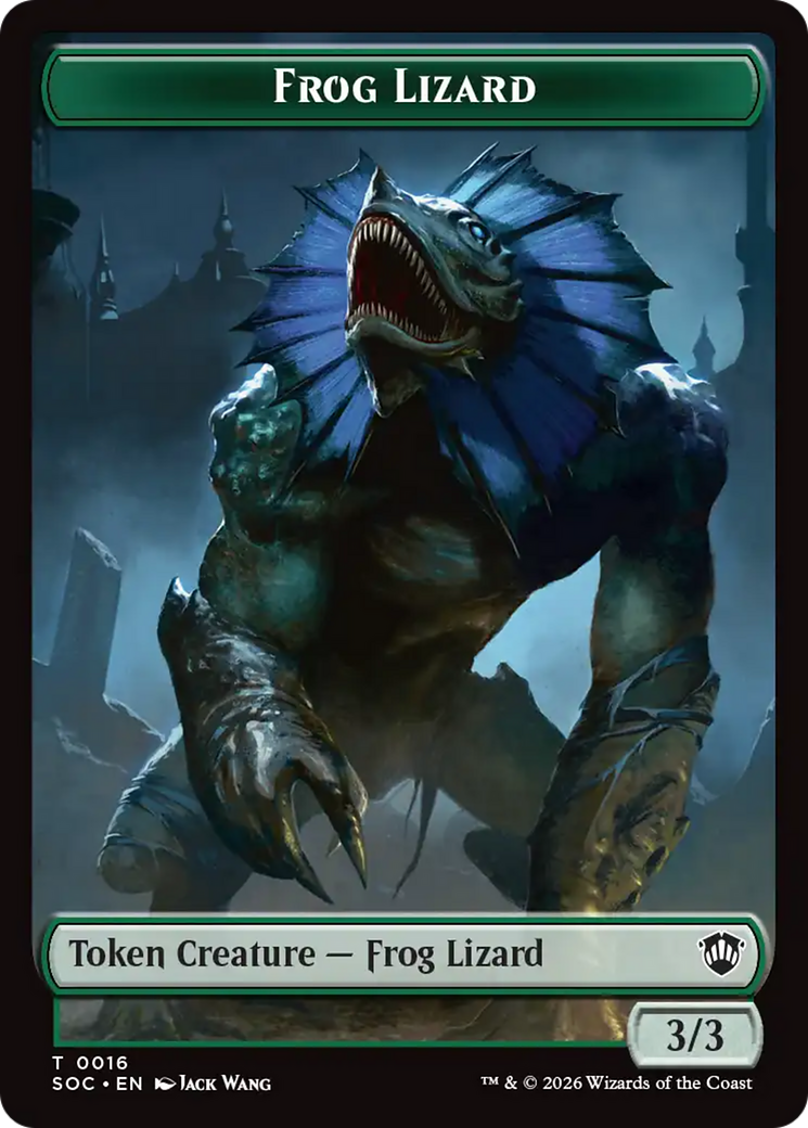 Boar // Frog Lizard Double-Sided Token [Secrets of Strixhaven Commander Tokens] | Exor Games Dartmouth