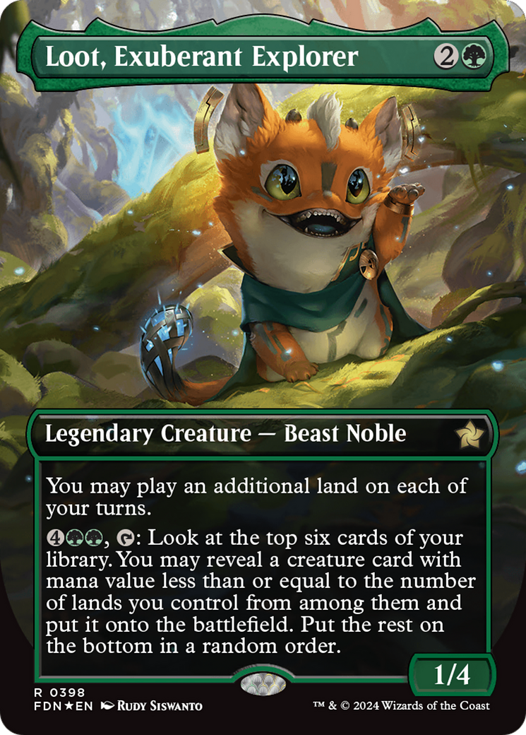 Loot, Exuberant Explorer (Borderless) (Mana Foil) [Foundations] | Exor Games Dartmouth