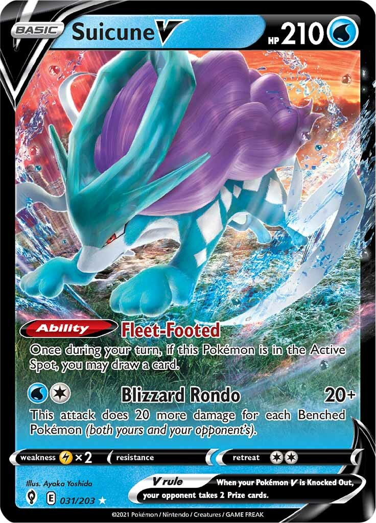 Suicune V (031/203) [Sword & Shield: Evolving Skies] | Exor Games Dartmouth