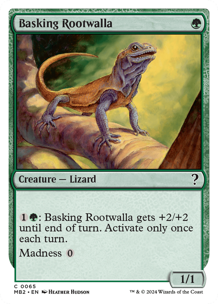 Basking Rootwalla (White Border) [Mystery Booster 2] | Exor Games Dartmouth