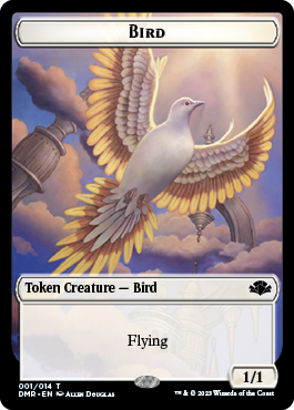 Zombie // Bird Double-Sided Token [Dominaria Remastered Tokens] | Exor Games Dartmouth