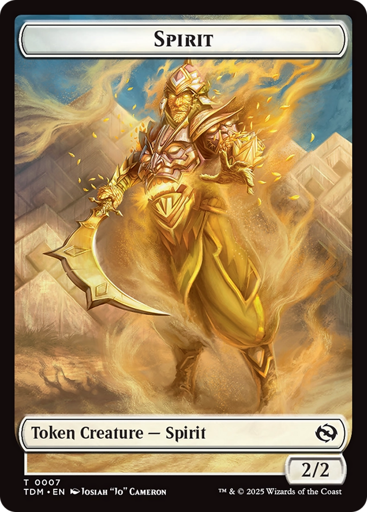 Spirit (0006) // Spirit (0007) Double-Sided Token [Tarkir: Dragonstorm Tokens] | Exor Games Dartmouth