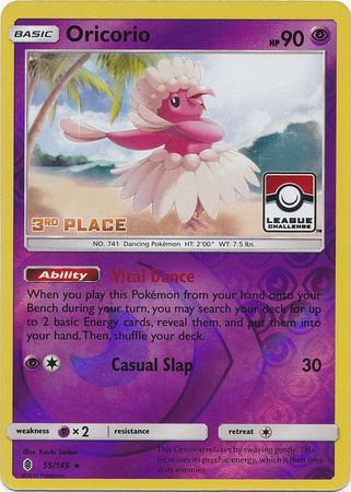 Oricorio (55/145) (League Promo 3rd Place) [Sun & Moon: Guardians Rising] | Exor Games Dartmouth