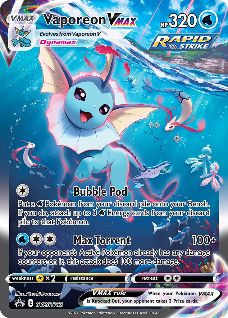 Vaporeon VMAX (SWSH182) (Jumbo Card) [Sword & Shield: Black Star Promos] | Exor Games Dartmouth