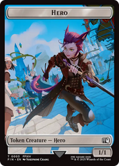 Hero (0003) // Wizard (0014) Double-Sided Token [FINAL FANTASY Tokens] | Exor Games Dartmouth