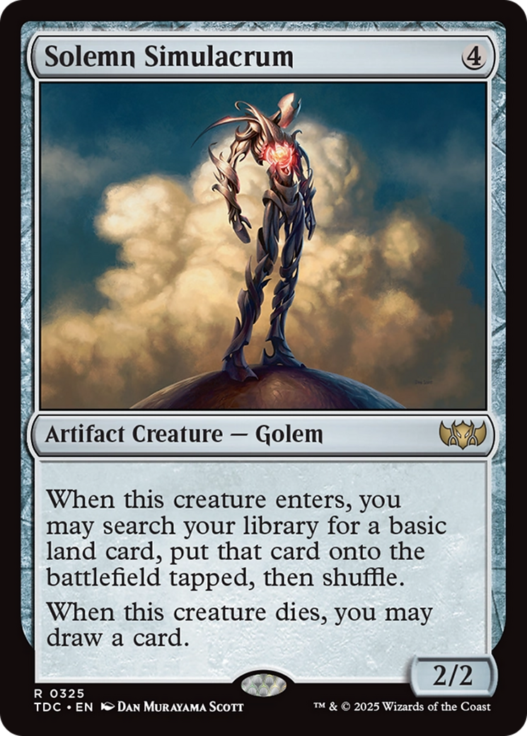 Solemn Simulacrum [Tarkir: Dragonstorm Commander] | Exor Games Dartmouth