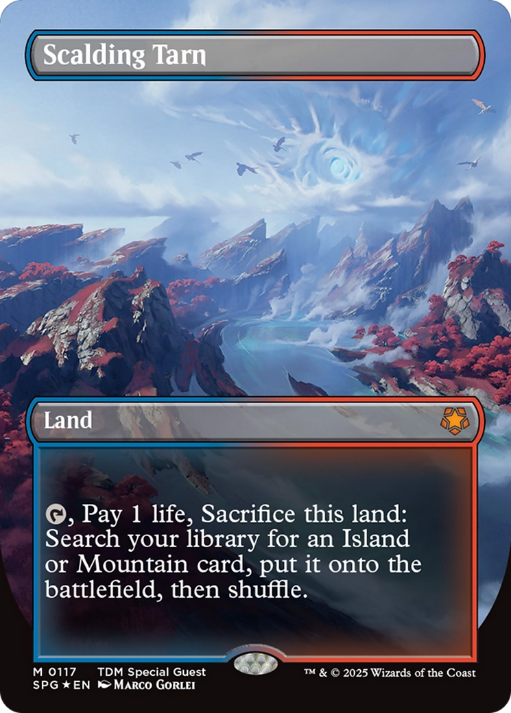 Scalding Tarn (Borderless) (Dragonscale Foil) [Tarkir: Dragonstorm Special Guests] | Exor Games Dartmouth