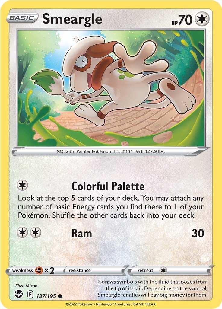 Smeargle (137/195) [Sword & Shield: Silver Tempest] | Exor Games Dartmouth