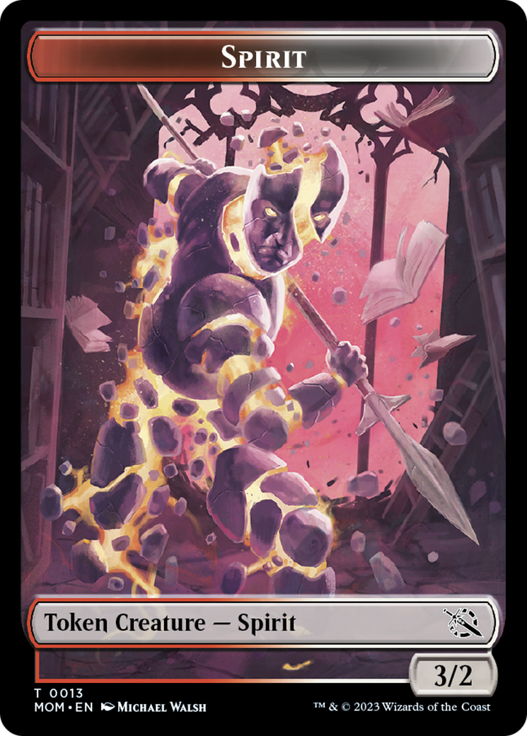 Warrior // Spirit (13) Double-Sided Token [March of the Machine Tokens] | Exor Games Dartmouth