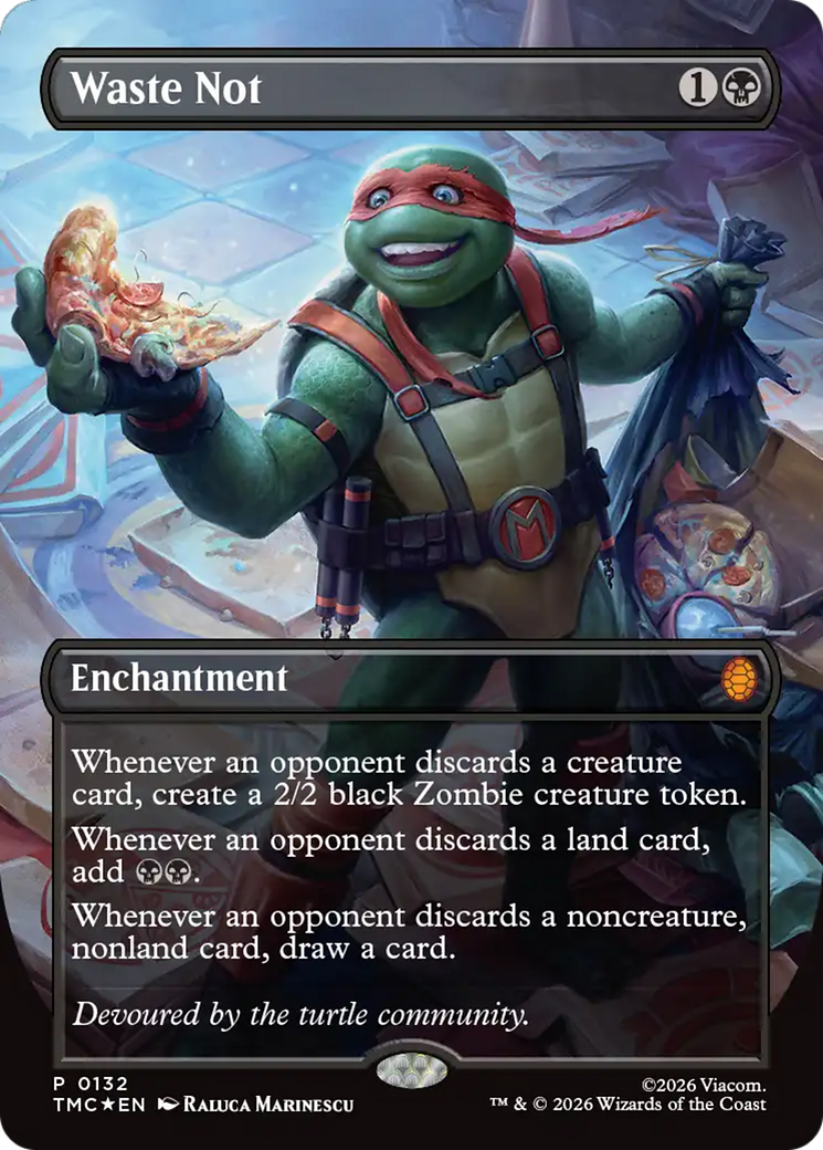 Waste Not (Borderless) [Teenage Mutant Ninja Turtles Promos] | Exor Games Dartmouth