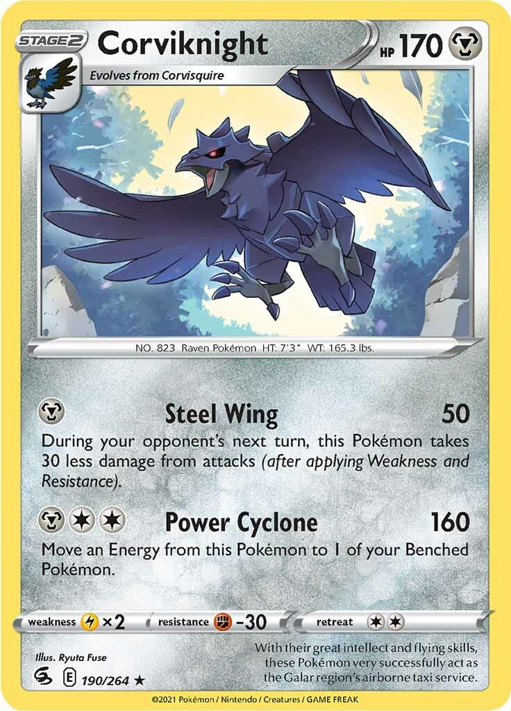 Corviknight (190/264) [Sword & Shield: Fusion Strike] | Exor Games Dartmouth