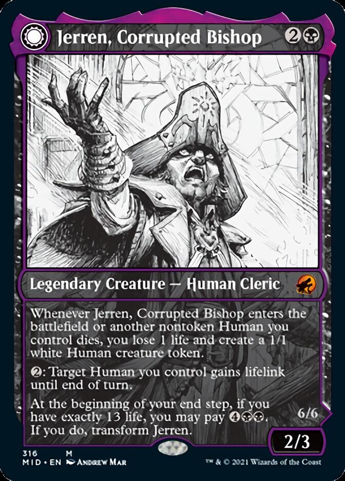 Jerren, Corrupted Bishop // Ormendahl, the Corrupted (Showcase Eternal Night) [Innistrad: Midnight Hunt] | Exor Games Dartmouth