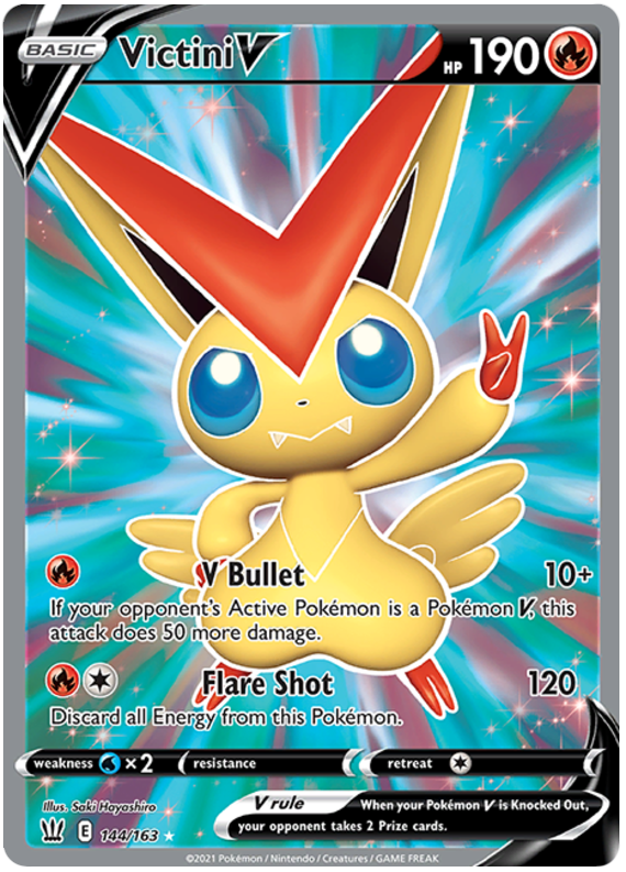 Victini V (144/163) [Sword & Shield: Battle Styles] | Exor Games Dartmouth