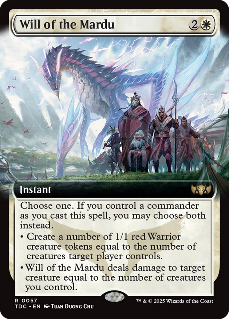 Will of the Mardu (Extended Art) [Tarkir: Dragonstorm Commander] | Exor Games Dartmouth