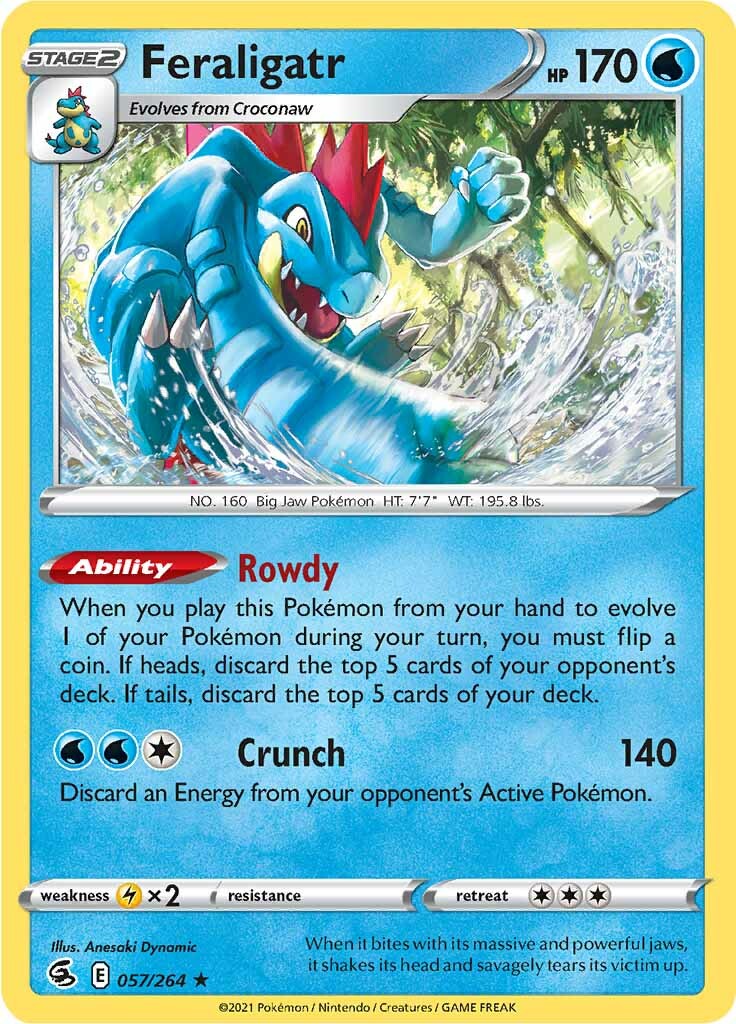 Feraligatr (057/264) [Sword & Shield: Fusion Strike] | Exor Games Dartmouth