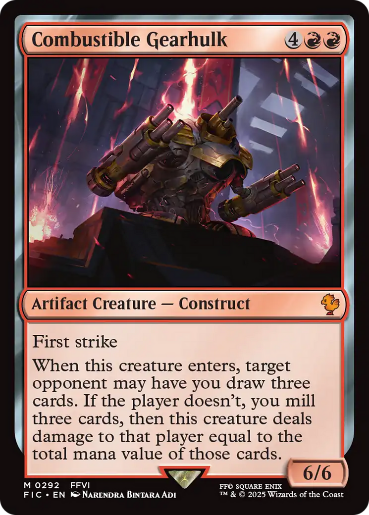 Combustible Gearhulk [FINAL FANTASY Commander] | Exor Games Dartmouth