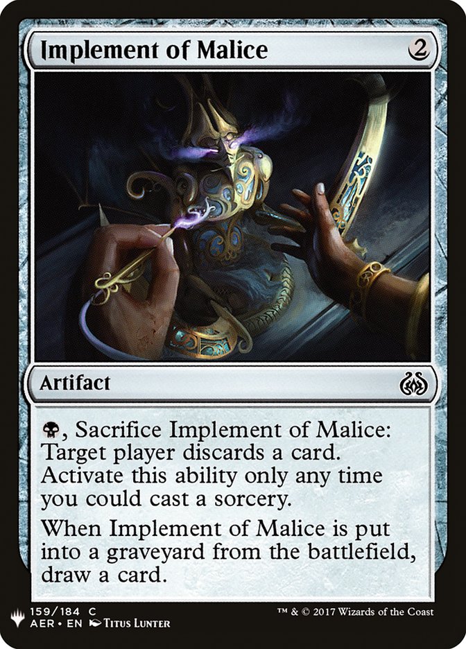 Implement of Malice [Mystery Booster] | Exor Games Dartmouth