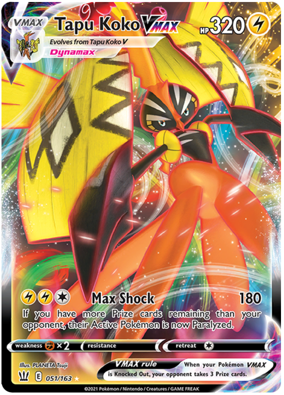 Tapu Koko VMAX (051/163) [Sword & Shield: Battle Styles] | Exor Games Dartmouth
