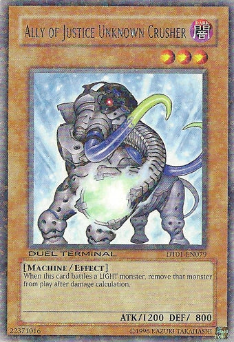 Ally of Justice Unknown Crusher [DT01-EN079] Rare | Exor Games Dartmouth