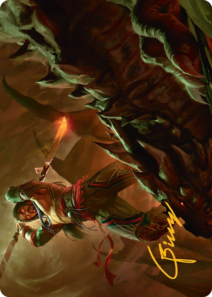 Sarkhan's Resolve Art Card (18/54) [Tarkir: Dragonstorm Art Series] | Exor Games Dartmouth