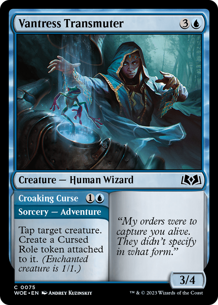 Vantress Transmuter // Croaking Curse [Wilds of Eldraine] | Exor Games Dartmouth