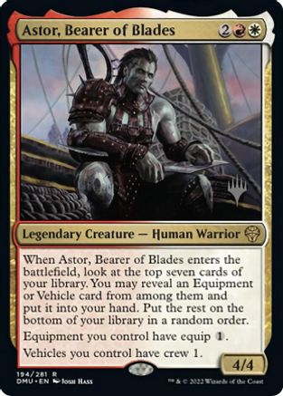 Astor, Bearer of Blades (Promo Pack) [Dominaria United Promos] | Exor Games Dartmouth