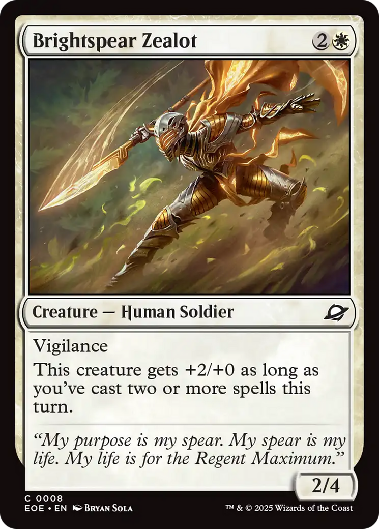 Brightspear Zealot [Edge of Eternities] | Exor Games Dartmouth