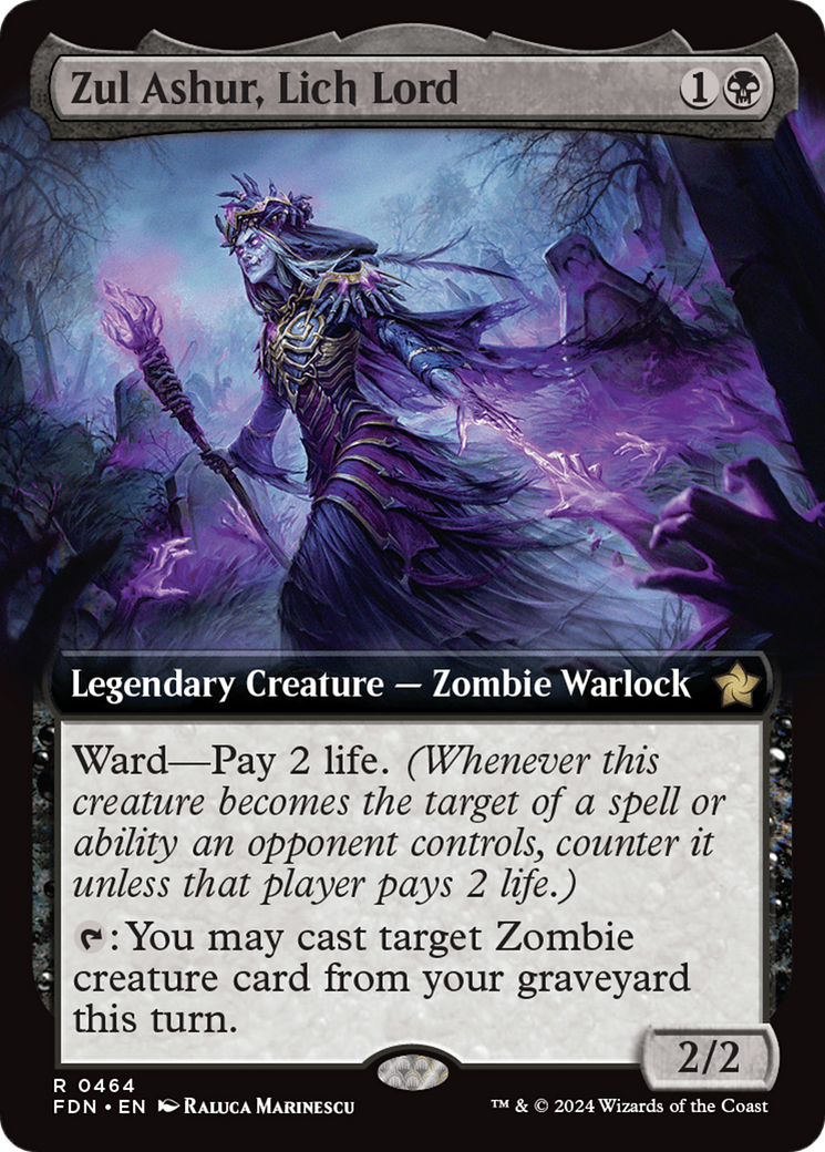 Zul Ashur, Lich Lord (Extended Art) [Foundations] | Exor Games Dartmouth