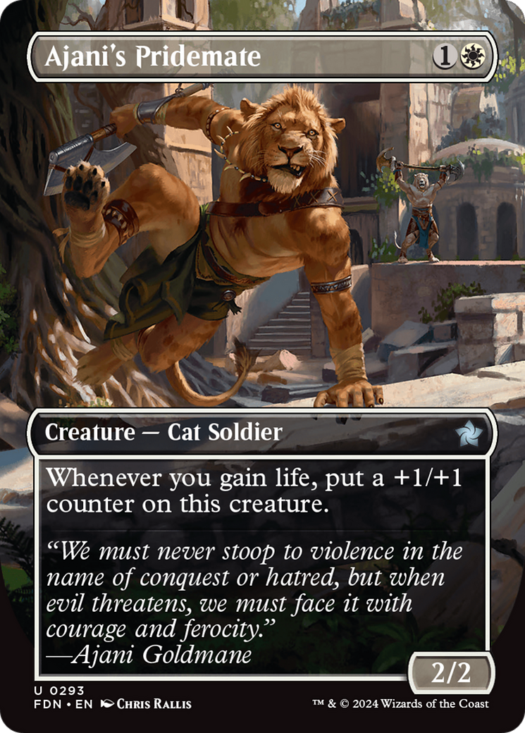 Ajani's Pridemate (Borderless) [Foundations] | Exor Games Dartmouth