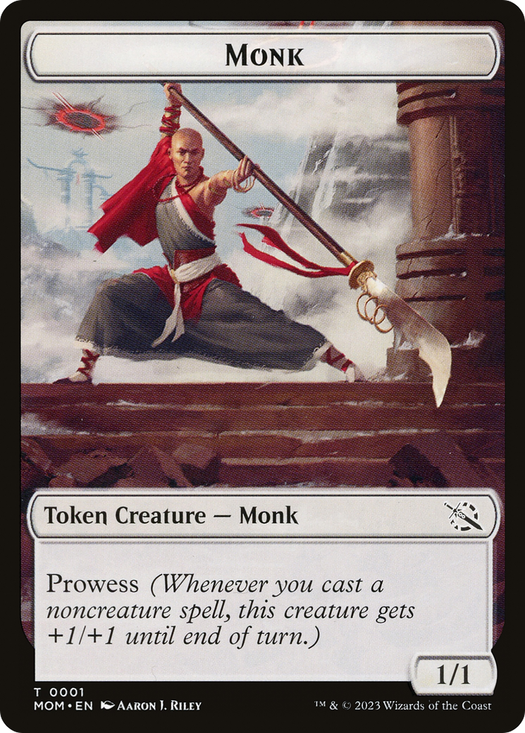 Monk // Spirit (14) Double-Sided Token [March of the Machine Tokens] | Exor Games Dartmouth