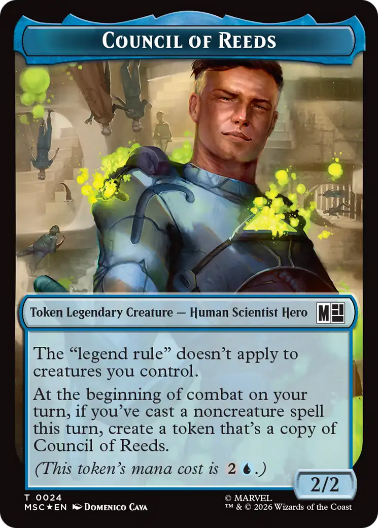 Council of Reeds (024) // Merfolk (024) Double-Sided Token (Surge Foil) [Marvel Super Heroes Commander Tokens] | Exor Games Dartmouth