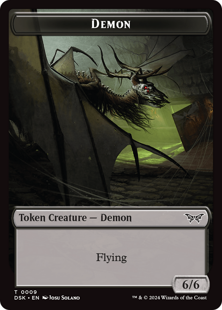 Demon Token [Duskmourn: House of Horror Tokens] | Exor Games Dartmouth