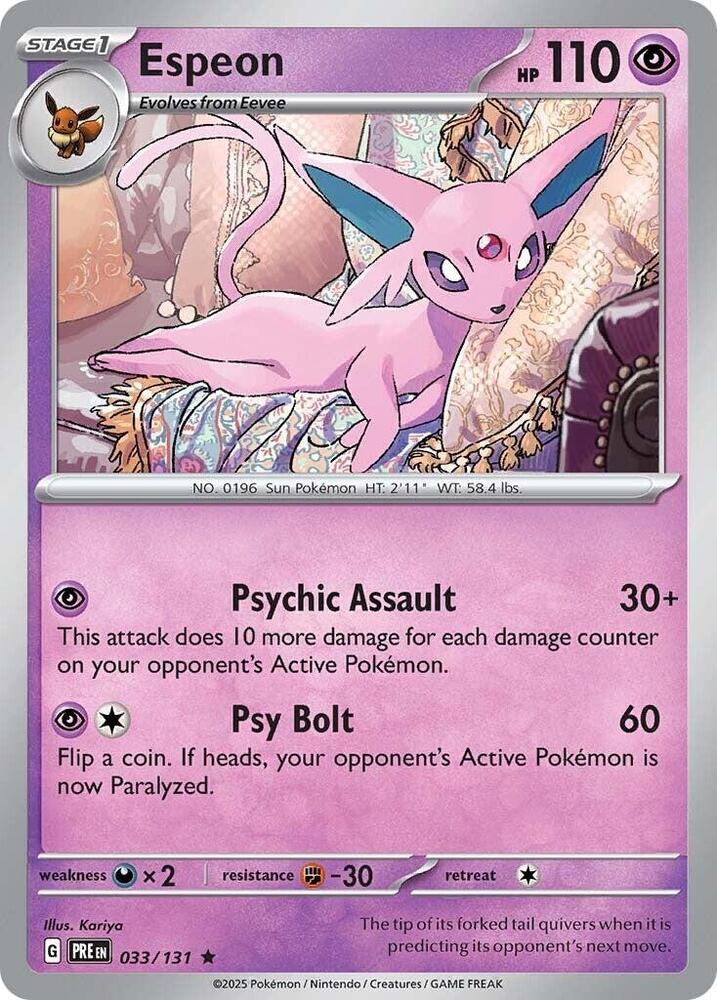 Espeon (033/131) [Scarlet & Violet: Prismatic Evolutions] | Exor Games Dartmouth