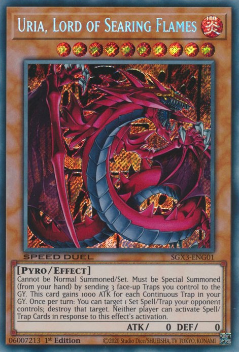 Uria, Lord of Searing Flames [SGX3-ENG01] Secret Rare | Exor Games Dartmouth