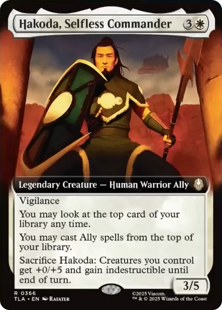 Hakoda, Selfless Commander (Extended Art) [Avatar: The Last Airbender] | Exor Games Dartmouth