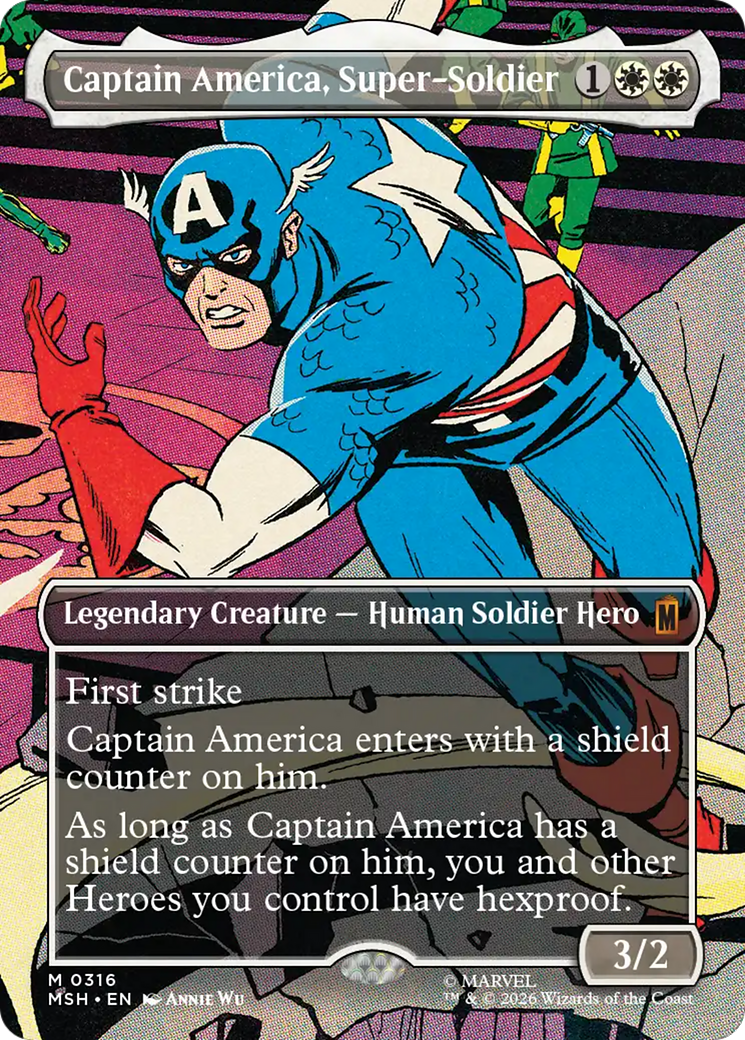 Captain America, Super-Soldier (Borderless) (0316) [Marvel Super Heroes] | Exor Games Dartmouth