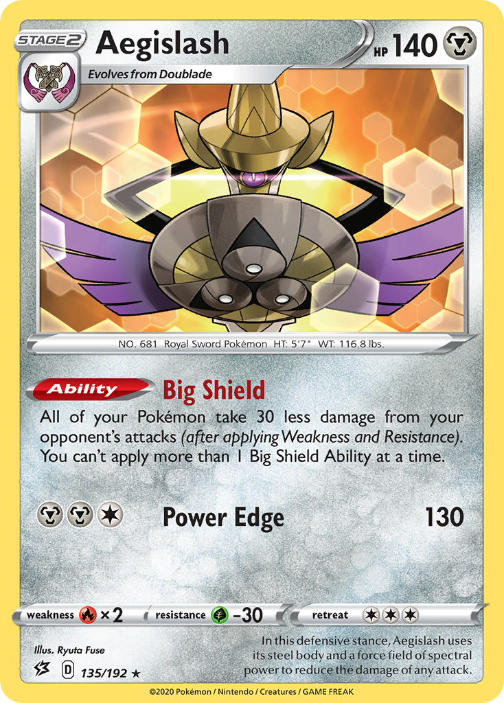 Aegislash (135/192) [Sword & Shield: Rebel Clash] | Exor Games Dartmouth