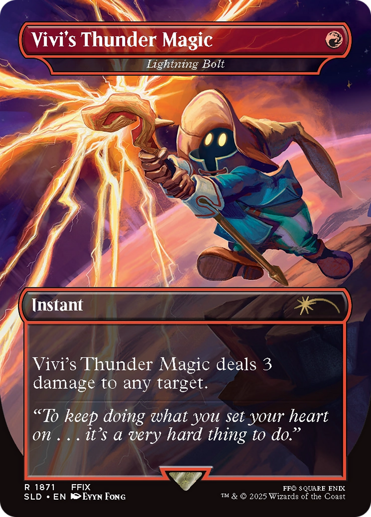 Vivi's Thunder Magic - Lightning Bolt (Rainbow Foil) [Secret Lair Drop Series] | Exor Games Dartmouth