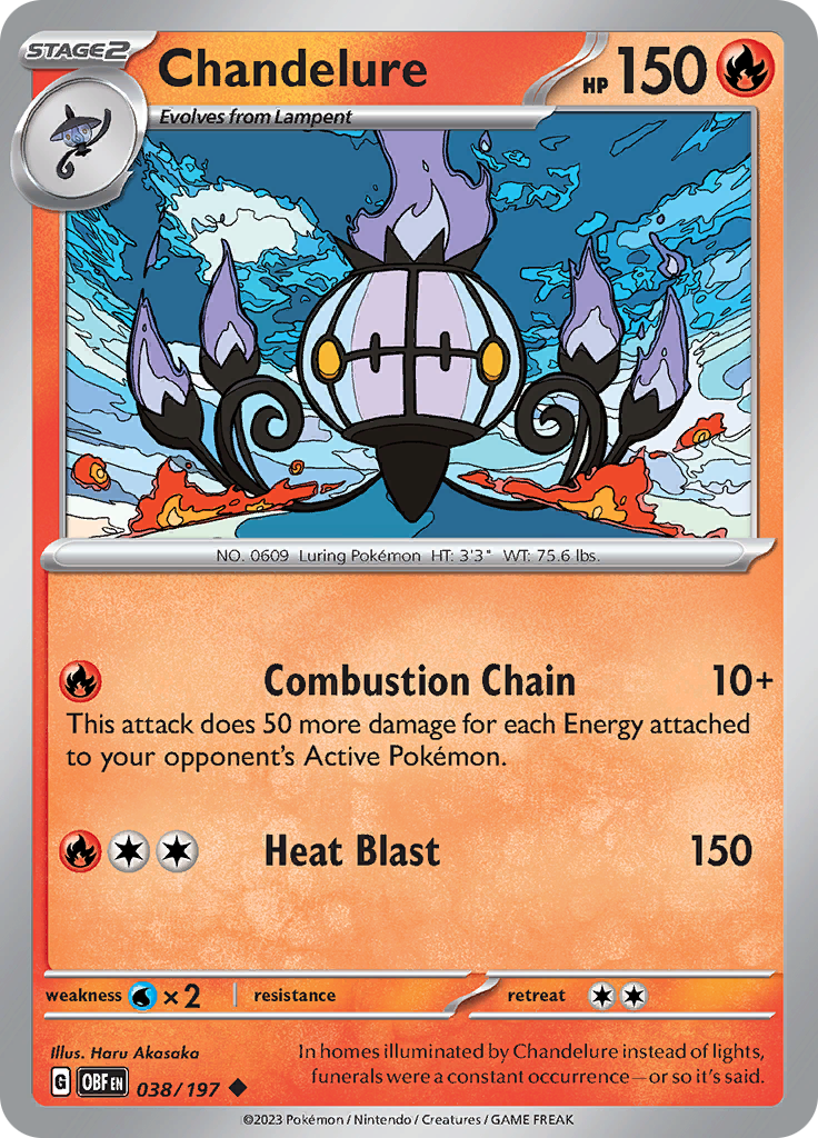 Chandelure (038/197) [Scarlet & Violet: Obsidian Flames] | Exor Games Dartmouth