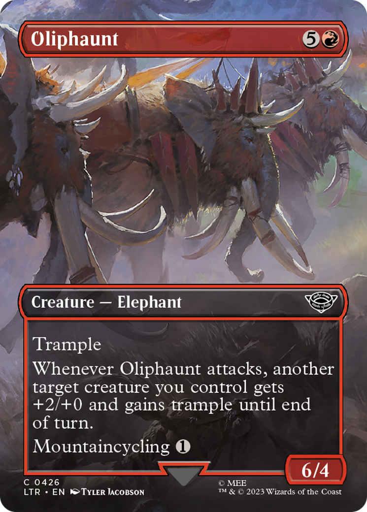 Oliphaunt (Borderless Alternate Art) [The Lord of the Rings: Tales of Middle-Earth] | Exor Games Dartmouth