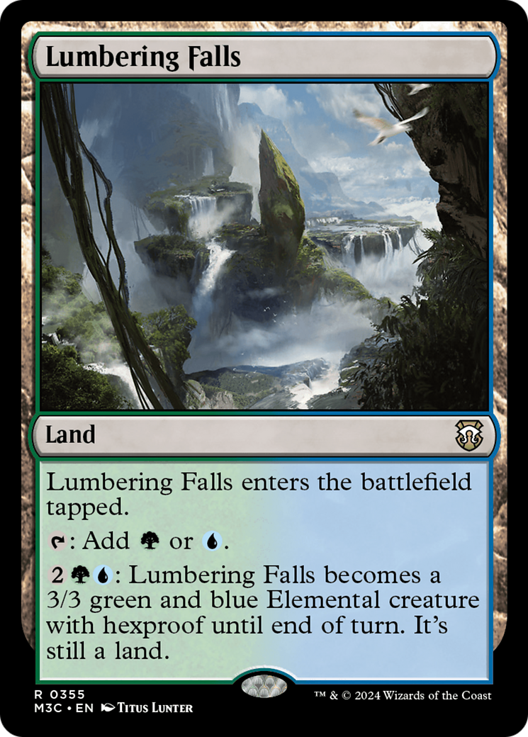 Lumbering Falls (Ripple Foil) [Modern Horizons 3 Commander] | Exor Games Dartmouth
