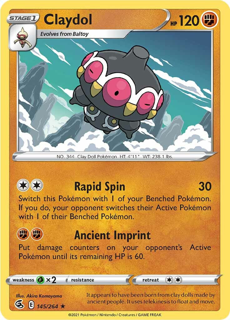 Claydol (145/264) [Sword & Shield: Fusion Strike] | Exor Games Dartmouth