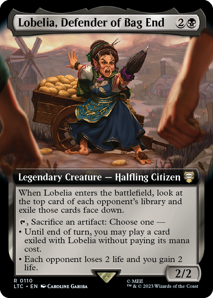 Lobelia, Defender of Bag End (Extended Art) [The Lord of the Rings: Tales of Middle-Earth Commander] | Exor Games Dartmouth