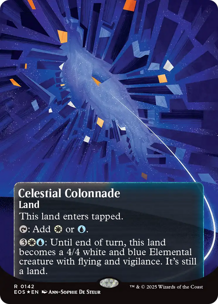 Celestial Colonnade (0142) (Borderless) (Galaxy Foil) [Edge of Eternities: Stellar Sights] | Exor Games Dartmouth