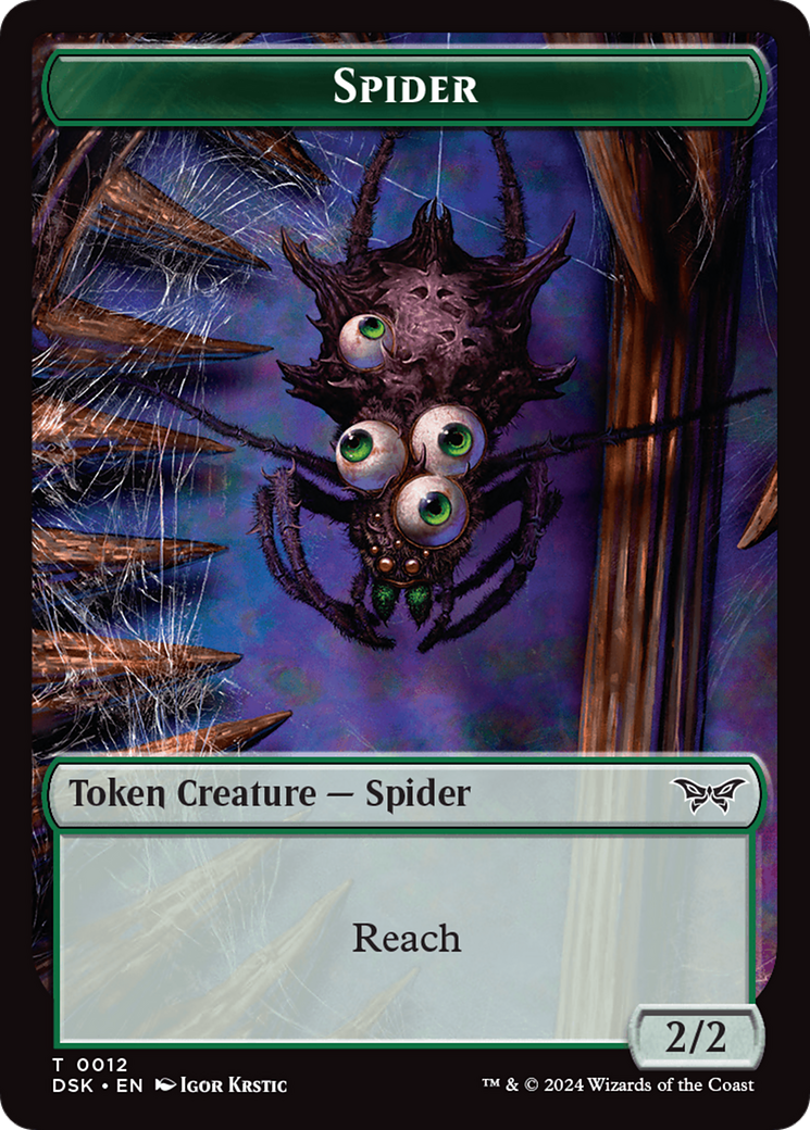 Spider Token [Duskmourn: House of Horror Tokens] | Exor Games Dartmouth