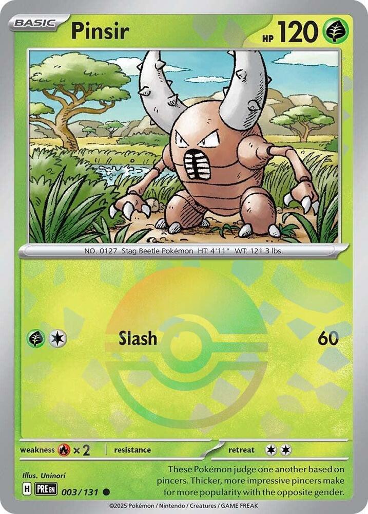 Pinsir (003/131) (Poke Ball Pattern) [Scarlet & Violet: Prismatic Evolutions] | Exor Games Dartmouth