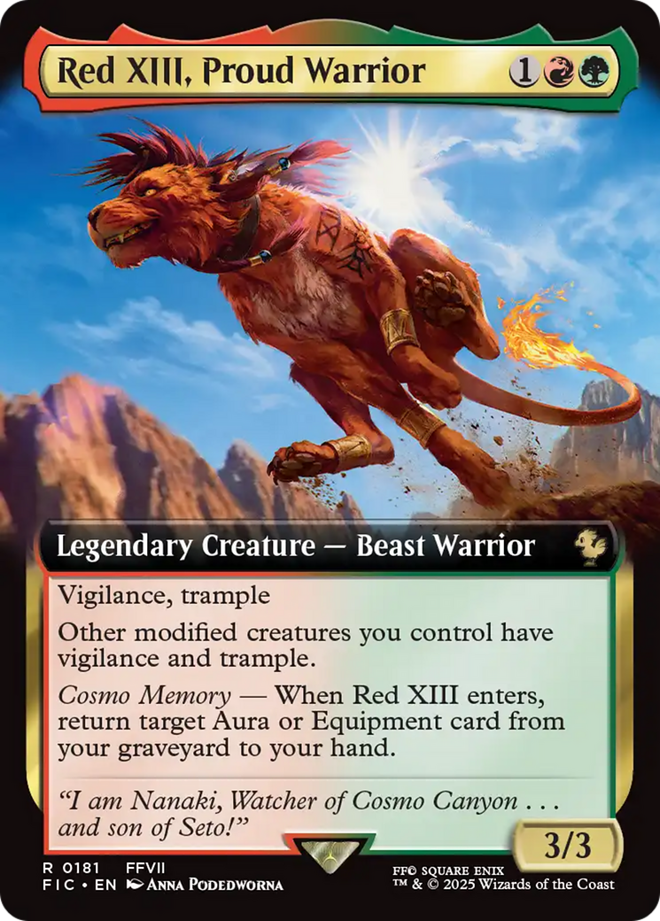 Red XIII, Proud Warrior (Extended Art) [FINAL FANTASY Commander] | Exor Games Dartmouth
