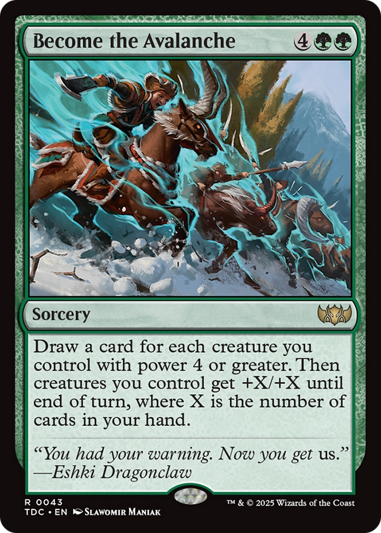 Become the Avalanche [Tarkir: Dragonstorm Commander] | Exor Games Dartmouth